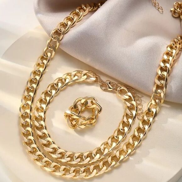 3-Piece Chunky Chain Jewelry Set - Picture 5 of 10